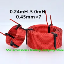 0.45mm 7-strand oxygen-free copper wire frequency divider inductance coil multi-strand wire with high fever frequency divider