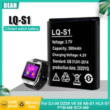 1-4PCS LQ-S1 3.7V 380mAh Rechargeable Lithium Battery For Smart Watch AB-S1 HLX-S1 DZ09 DJ-09 W8 A1 V8 X6 FYM-M9 SCX-M9 QW09