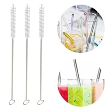 1/5/10PCS Stainless Soft Hair Suction Glass Tube Cleaner Brushes Tools Fish Tank Straw Bottle Cleaning Brush