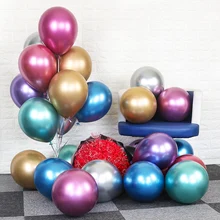 10/20/30Pcs 5/10/12 Inch Metallic Balloon Chrome Metal Ball Pearl Latex Balloon Color Happy Birthday Decoration Party Decoration