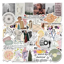 10/50pcs Taylor Alison Swift Stickers Waterproof PVC Luggage Skateboard Guitar Stationery Graffiti Singer Sticker Kids Toys