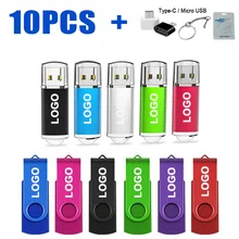 10Pcs/lot USB 2.0 Flash Drive1GB 2GB 4GB 8GB Otg Pen Drive 16GB Pendrive Memory Stick 32GB USB Stick 64GB 128GB Flash Disk
