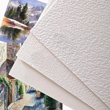 12 sheets of 300g pure cotton pulp thickened Coarse medium and fine lines watercolor paper card water color paper Art Supplies