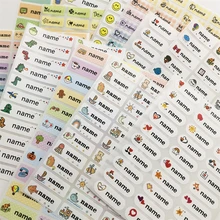 120Pc Name Tag Sticker Customize Sticker Waterproof Personalized Label Custom Child School Stationery Water Bottle Pen dinosau