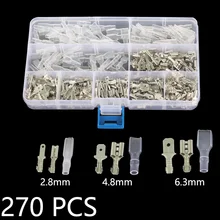 135/270/315pcs 2.8/4.8/6.3 mm Crimping terminal insulation seal wire connector male and female plug spring terminal Kit