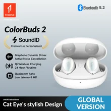 1MORE ColorBuds 2 Wireless Headphones Bluetooth 5.2 AptX HD & LL Tws EarBuds ANC Noise Canceling Personal SoundID 24H Playtime