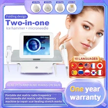2 In 1 R/F Micro Needle Machine With Cold Hammer R/F Radio Frequency Skin Tightening Acne Scars Stretch Marks Removal