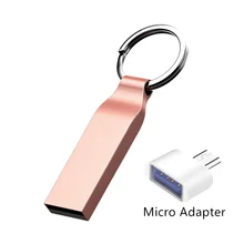 2 in 1 Metal Waterproof Usb Flash Drive Photo Stick Type-c Usb 2.0 disk 16GB 32GB 64GB 128GB 256gb 512gb 1t 2T Cle Usb Pen Drive