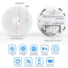 2 in 1 Version WiFi Function Tuya And Smart Life Smoke Detector Sensor & Carbon Monoxide Co Gas Detector Smoke Fire Sound Alarm