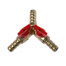 2021 New 3/8" ID Hose Barb Y Shape 3 Way Shut Off Ball Valve Fitting For Gas Water Oil