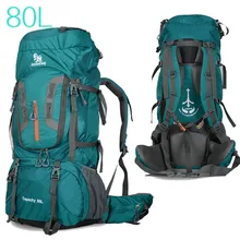 2022 Camping Hiking Backpacks Big Outdoor Bag Backpack Nylon Superlight Sport Travel Bag Aluminum Alloy Support 80L