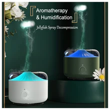 2022 New Design Humidifier Jellyfish Perfume Diffuser Large Capacity Car Air Freshener Essential Oils Diffuser with Night Light
