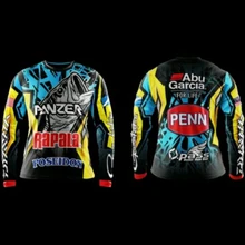 2022 New Outdoor Fishing Clothing Sunscreen Summer Long Sleeve Fish Print Casual Shirts