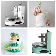 2022 Semi Automatic Birthday Cake Smoothing Coating Machine Cakes Plastering Cream Coating Filling Machine Cooing Appliance
