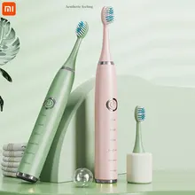 2022 Xiaomi Sonic Electric Toothbrushes for Adults Kids Smart Timer Rechargeable Whitening Toothbrush IPX7 Waterproof 8 Heads