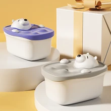 2022 new 450ml Mini Desktop Humidifier Bubble Bear Shape USB Charging Moisturizing Humidifier for Large Room Baby Plants