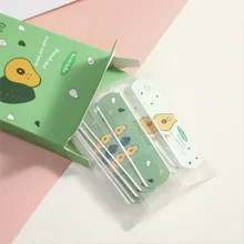 20pcs/box Cartoon Avocado Pattern Band Aid Baby Kids Outdoor Sports Medical Patch Adhesive Breathable First Band Aid Bandage