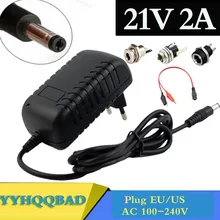 21V 2A 18650 Lithium Battery Charger 18V lithium battery Charger 5.5mm x 2.1mm DC Power Jack Socket Female Panel Mount Connector