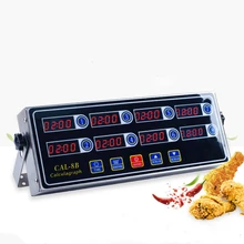 220V/ 110V 8 channel digital kitchen timer cooking timing LCD display count up clock countdown stopwatch shaking reminder