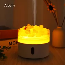 220ml Salt Stone Aroma Diffuser For Home USB Air Humidifier Ultrasonic Mist Maker with Light Mini Office Desktop Air Purifier