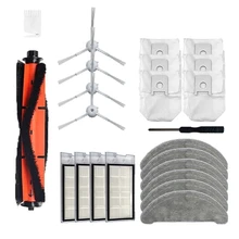 23PCS For Xiaomi Roidmi EVE Plus Robotic Vacuum Cleaner Mop Cloth Hepa Filter Brush Dust Bag Spare Parts Replacement