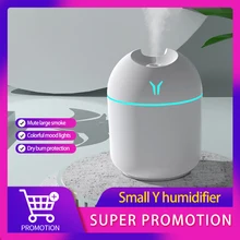 250ML Mini Ultrasonic Air Humidifier Romantic Light USB Essential Oil Diffuser Car Purifier Aroma Anion Mist Maker With LED Lamp