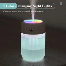 250mL Humidifier with Colorful Night Light 2 Spray Modes Cool Mist Maker Desktop USB Air Humidifier for Home Office Bedroom
