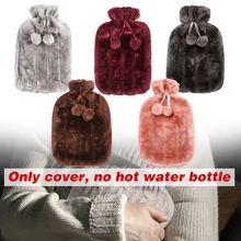 2L Heat Preservation Covers Winter Protective Case Removable Plush Hot Water Bottle Cover Cold-proof Warm Faux Fur Fleece Cover