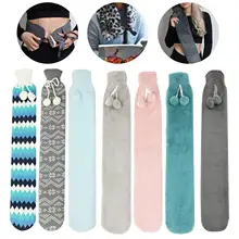 2L Long Hot Water Bottles Bag Portable Warm Belly Treasure Belt Protective Cover Hand Warmers Water Filling Hot Water Bag