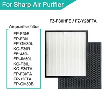 2pack Replacement Filter Set for Sharp FP-F30A FP-H30A FP-JM30A-B Air Purifiers FZ-F30HFE FZ-F30DFE