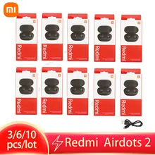 3/6/10 pieces Original Xiaomi Redmi Airdots 2 Earbuds True Wireless Earphone Noise Reductio Headset With Mic Tws wholesale