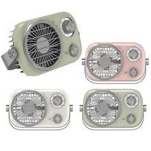 3-Speed Desktop Fan Retro Style Portable Mini Fans Rechargeable USB Air Cooling Fan For Home Office