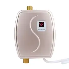 3400W Electric Water Heater Instantaneous Tankless Instant Hot Water Heater Kitchen Bathroom Shower Flow Water Boiler
