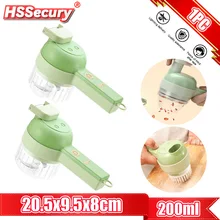 4 In1 Multifunctional Electric Vegetable Cutter Slicer Garlic Mud Masher Chopper Cutting Pressing Mixer Food Slice Usb Charging