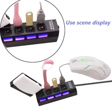 4-Port Usb 2.0 Hub One Drag Four Splitter Hub Plug And Play Mini Small Socket Hub /Usb 4-Port Splitter