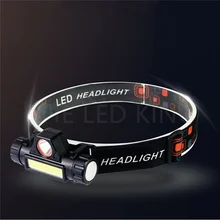 4000LM Mini LED Headlamp With USB Rechargeable Headlight 2 ModesCamping Flashlight Head Light Torch Lamp