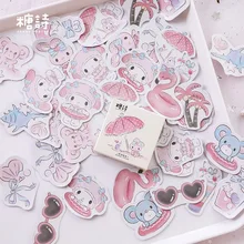 45pcs/box Animals Vacation Sticker Decoration Diy Scrapbooking Stickers Stationery Kawaii Diary Label