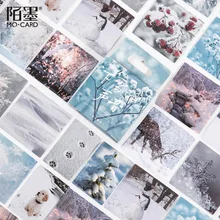 46 Pcs/pack Snow Landscape Stationery Sticker Scrapbooking Planner Journal Diary Diy Decorative Label Craft Stickers