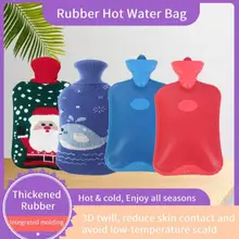 500/1000/1500/2000ml Hot Water Bag Rubber Thick Water-filling Winter Female Warm Belly Hands Feet Portable With Cover Water Bag
