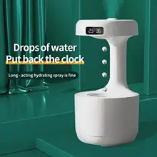 500ML Creative USB Humidifier Anti-gravity Levitating Water Drops Atomization Time Water Fountain Lamp Ultrasonic Oil Mist Maker