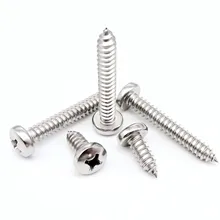 50pcs M1 M1.2 M1.4 M1.7 M2 M2.2 M2.6 M3 M3.5 M4 Micro Small 304 stainless steel Cross Phillips Pan Round Head Self tapping Screw