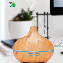 550ML Car Home Electric Aroma Diffuser Essential Oil Diffuser Air Humidifier Ultrasonic Remote Control Color LED Lamp Mist Maker