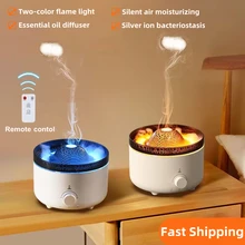 560ml Volcano Flame Remote Control Aromatherapy Air Humidifier Essential Oil Diffuser For Home Electric Ultrasonic Aroma Difusor