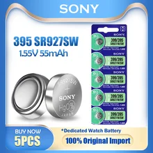 5PCS Sony 395 399 AG7 SR927SW SR927W SR927 LR927 LR927W For Pedometer Scale Watch Battery 1.55V Silver Oxide Button Coin Cell