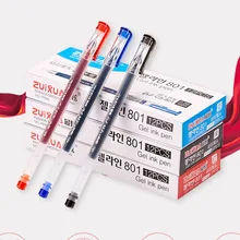 6 Pcs/Set 0.38mm Large-capacity Ink Diamond Tip Gel Pen Black/Blue/Red Refill Exam Signing Writing School Office Supplies