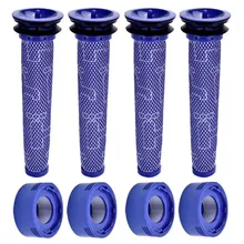 8 Pack Vacuum Filter for Dyson V7 V8 4 HEPA Post Filter 4 Pre Filter Replaces Part 965661-01 & 967478-01