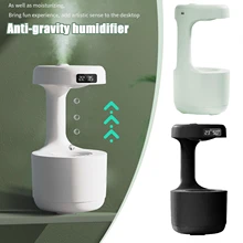 800ML Air Humidifier Home Anti Gravity Water Droplets Diffuser Sprayer Cool Mist Maker Fogger LED Display Room Home Humidifier