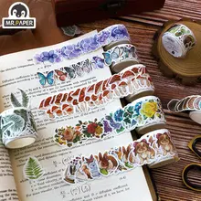 9 Styles Cartoon Plant Special-shaped Collage Washi Tape Stickers Cute Animal DIY Hand Account Material Sticker Decorative Tape
