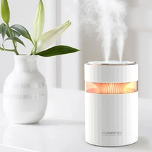 900ML Double Nozzle Air Humidifier With Colorful Light Mute Heavy Fogger USB Humidificador Air Purifier For Home Office Bedroom
