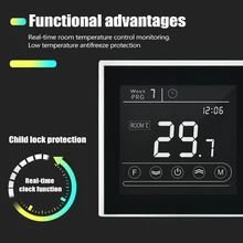95~240V Alexa Google Home Smart Intelligent WiFi Thermostat Room Electric Water Gas Boiler Floor Heating Temperature Controller